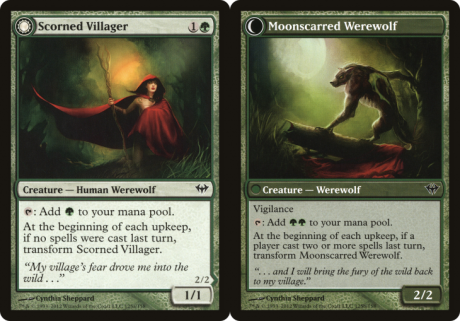 Scorned Villager // Moonscarred Werewolf