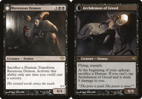 Ravenous Demon // Archdemon of Greed