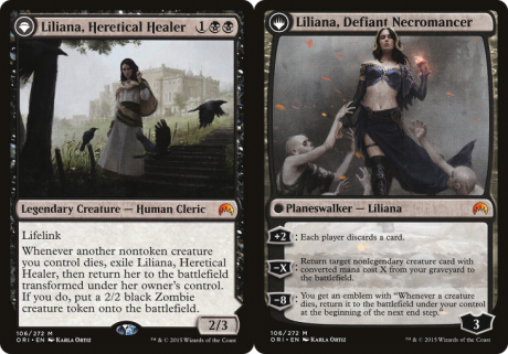 Liliana, Heretical Healer // Liliana, Defiant Necromancer