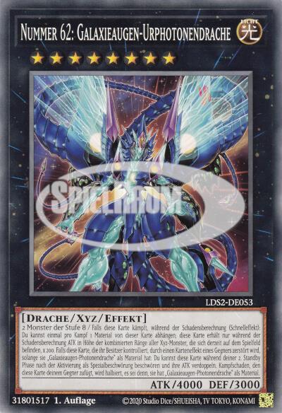 Number 62 Galaxy Eyes Prime Photon Dragon Reprint Number 62 Galaxy Eyes Prime Photon Dragon Reprint