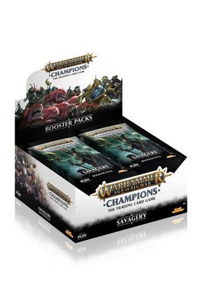 Warhammer Age of Sigmar: Champions Wave 3: Savagery Boosterdisplay (engl.)