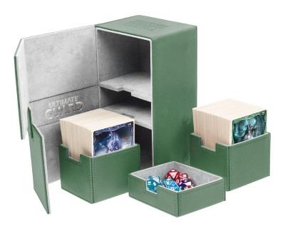 Ultimate Guard Twin Flip'n'Tray XenoSkin Deck Case 200+ Grün