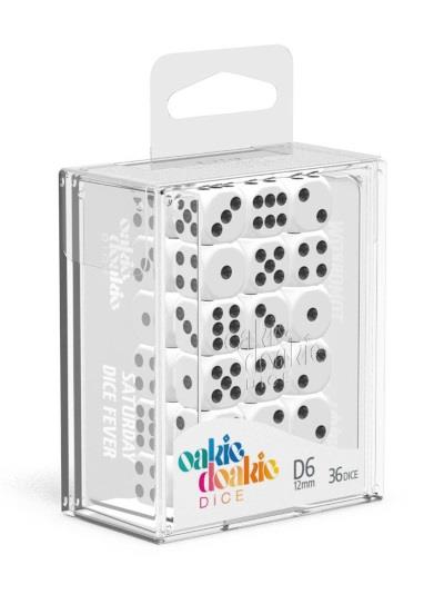 Oakie Doakie Dice W6 Würfel 12 mm Solid - Weiß (36)