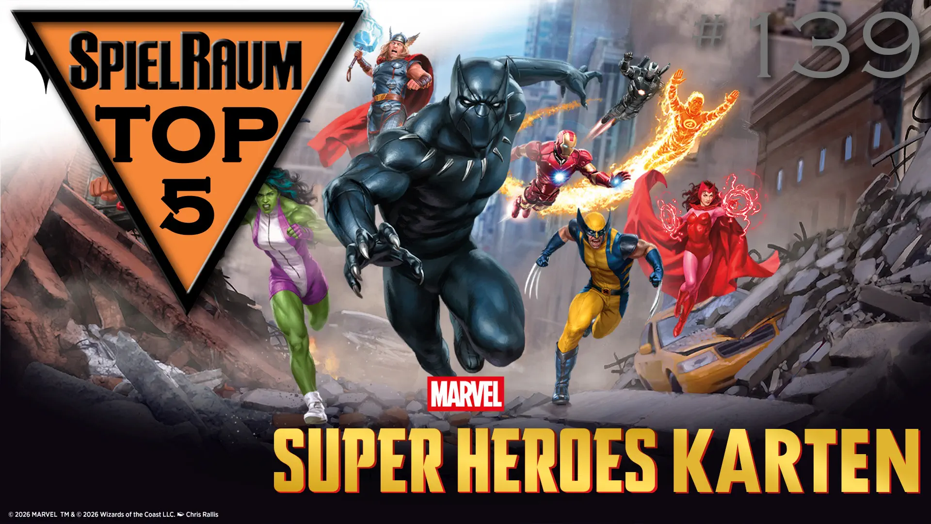 SpielRaum Top 5 - Marvel Super Heroes Karten