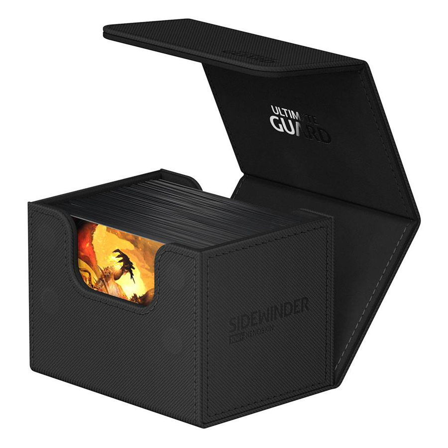 Ultimate Guard SideWinder XenoSkin Deck Case 80+ Black: Magic: The Gathering Deck Boxen