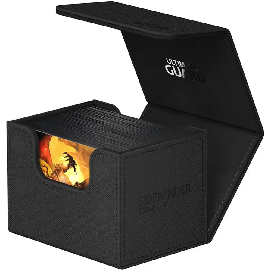 Ultimate Guard SideWinder XenoSkin Monocolor Deck Case 100+ Black: Riftbound Deck Boxen
