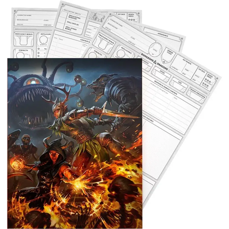 D&D Character Sheets 2024 (ENG): Dungeons and Dragons DnD Spezialprodukte