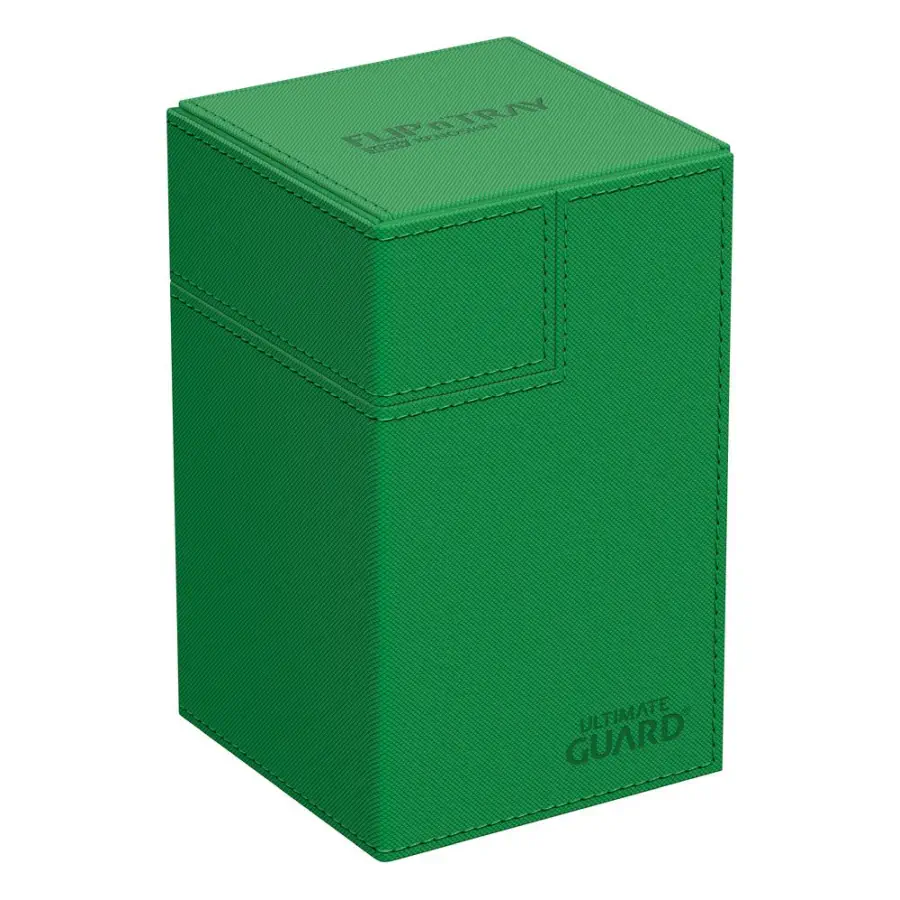 Ultimate Guard Flip'n'Tray Xenoskin Deck Case 100+ Green: Magic: The Gathering Deck Boxen