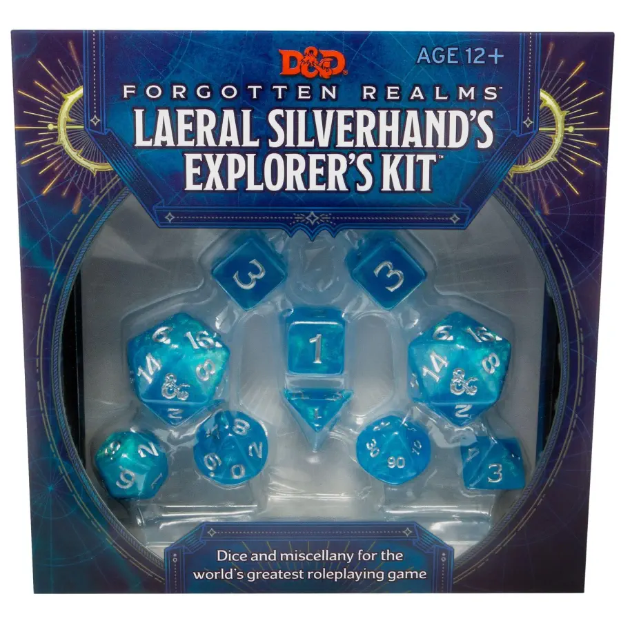 D&D Forgotten Realms: Laeral Silverhand's Explorer's Kit - Dice and Miscellany (ENG): Dungeons and Dragons DnD Würfel & Token