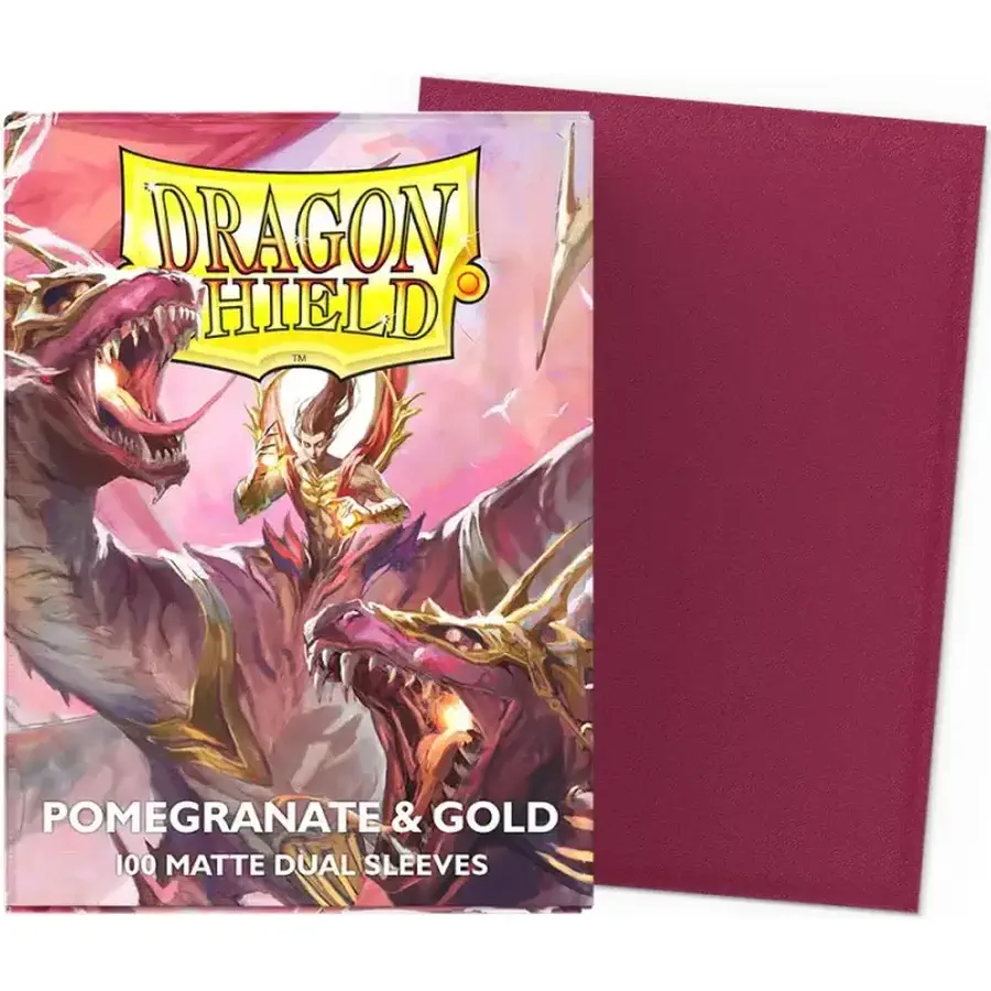 Dragon Shield Matte Dual - Pomegranate & Gold (100)