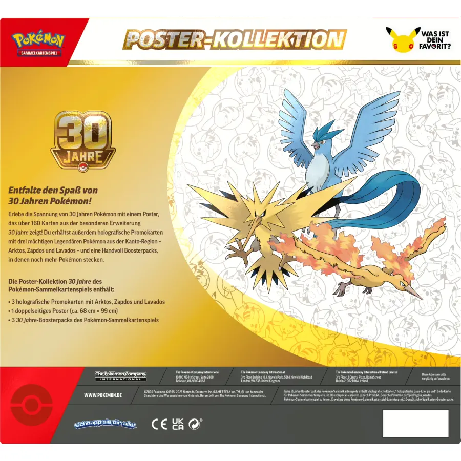 30 Jahre Poster Kollektion (DE): Pokemon Pokemon Kollektionen
