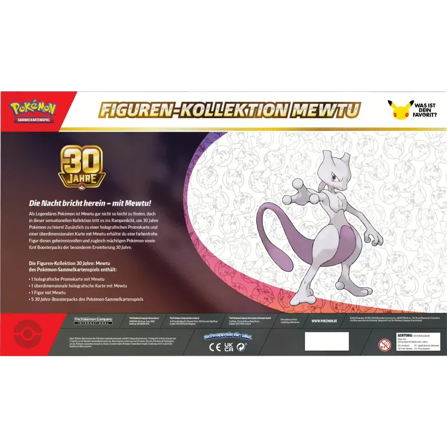 30 Jahre 30C Figuren Kollektion - Mewtu (DE): Pokemon Pokemon Kollektionen
