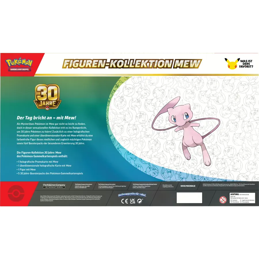 30 Jahre 30C Figuren Kollektion - Mew (DE): Pokemon Pokemon Kollektionen