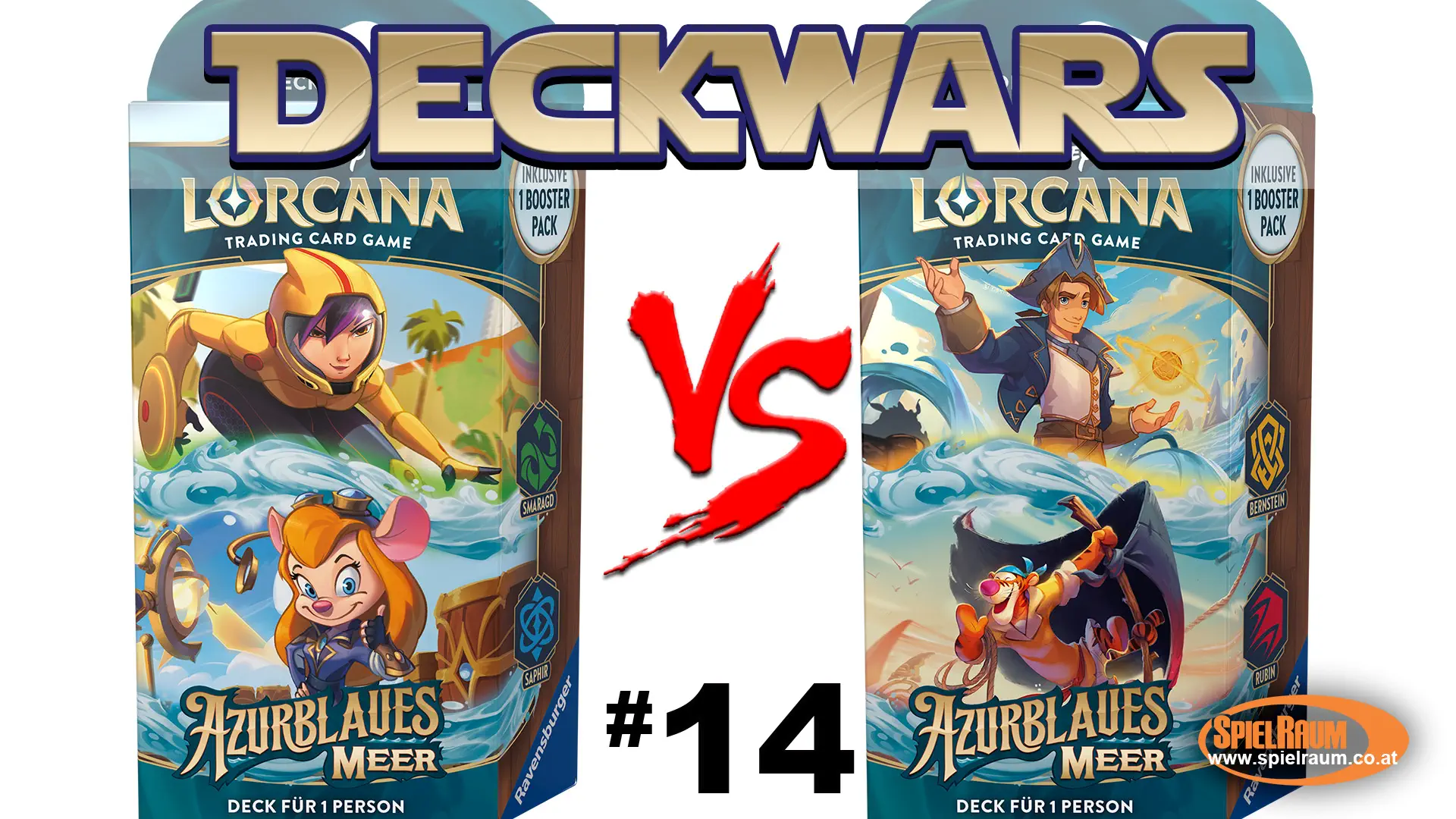 Lorcana Deckwars 14 - Azurblaues Meer Starter Decks - GoGo Gadget VS. Jim Hawkins Tigger