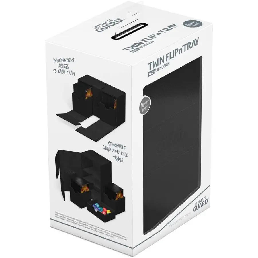 Ultimate Guard Twin Flip'n'Tray XenoSkin Deck Case 160+ Black: Yu-Gi-Oh! Deck Boxen