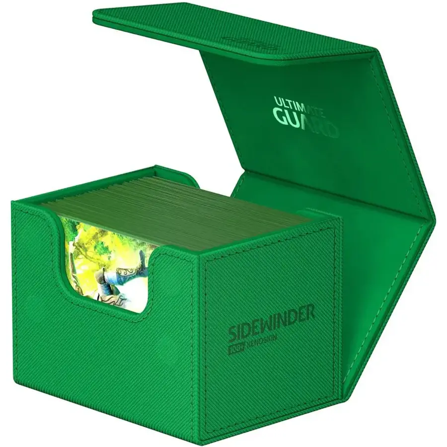 Ultimate Guard SideWinder XenoSkin Deck Monocolor Case 100+ Green: Riftbound: League of Legends Deck Boxen