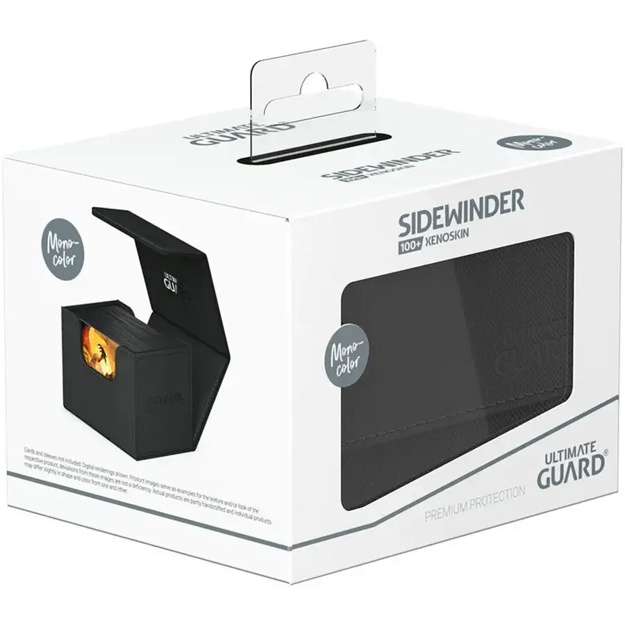 Ultimate Guard SideWinder XenoSkin Monocolor Deck Case 100+ Black: Magic: The Gathering Deck Boxen