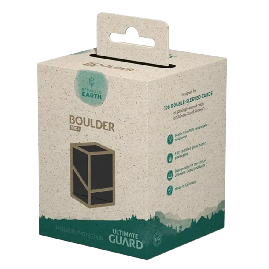 Ultimate Guard Return To Earth Boulder Deck Case 100+ Black: Magic: The Gathering Deck Boxen