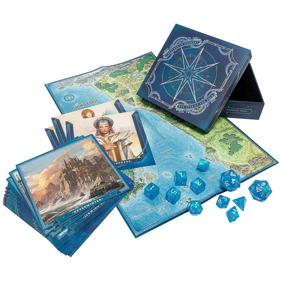 D&D Forgotten Realms: Laeral Silverhand's Explorer's Kit - Dice and Miscellany (ENG): Dungeons and Dragons DnD Würfel & Token