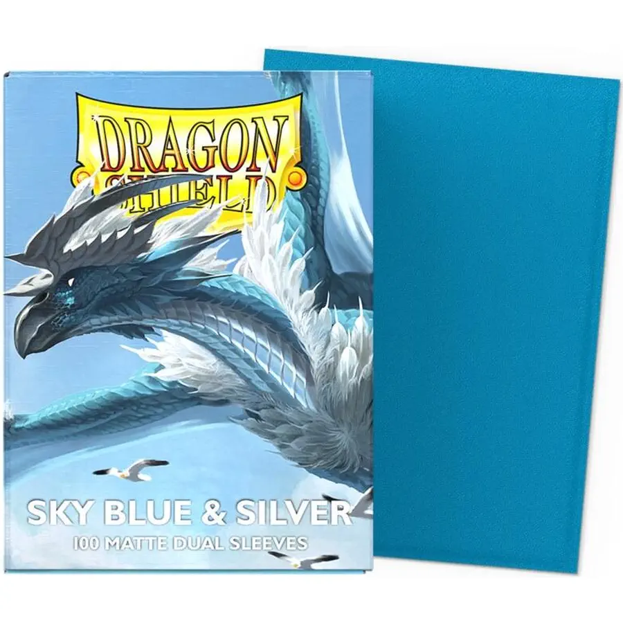 Dragon Shield Matte Dual - Sky Blue & Silver (100)