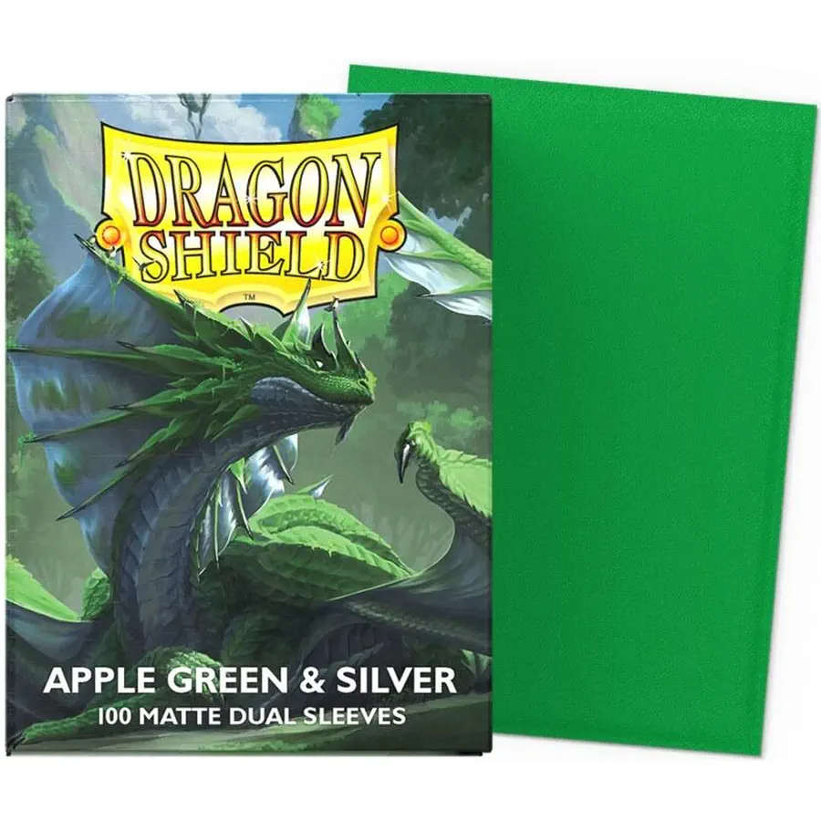 Dragon Shield Matte Dual - Apple Green & Silver (100)