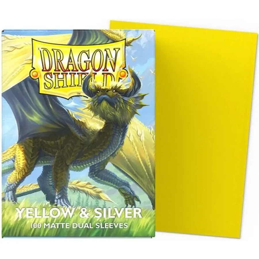 Dragon Shield Matte Dual - Yellow & Silver (100)