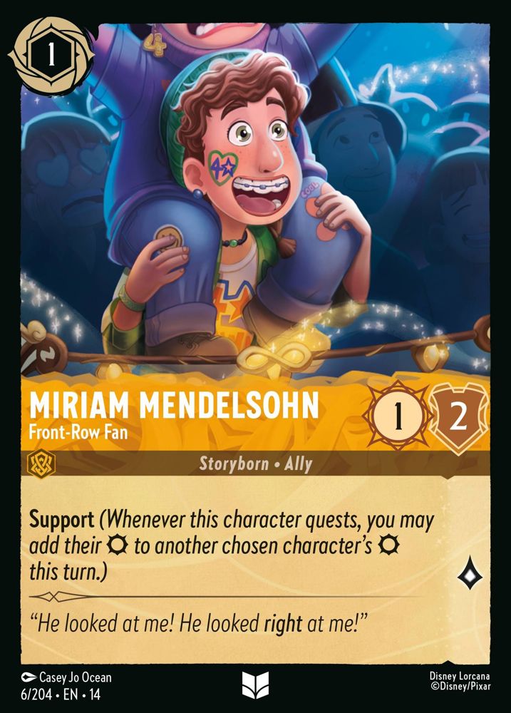 Miriam Mendelsohn - Front-Row Fan