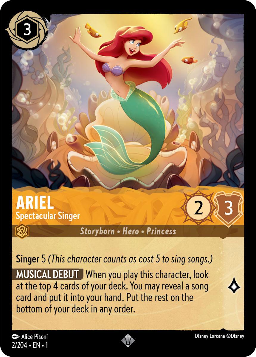 Ariel - Spectacular Singer Single: Disney Lorcana The First Chapter Einzelkarte