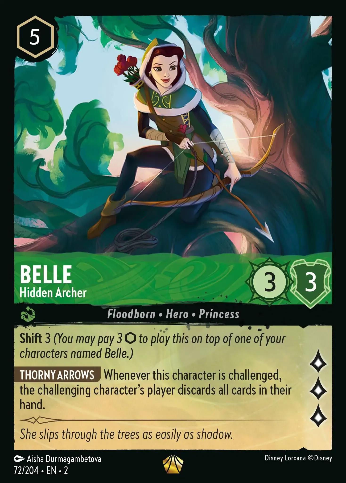 Belle - Hidden Archer Single: Disney Lorcana Rise of the Floodborn Einzelkarte