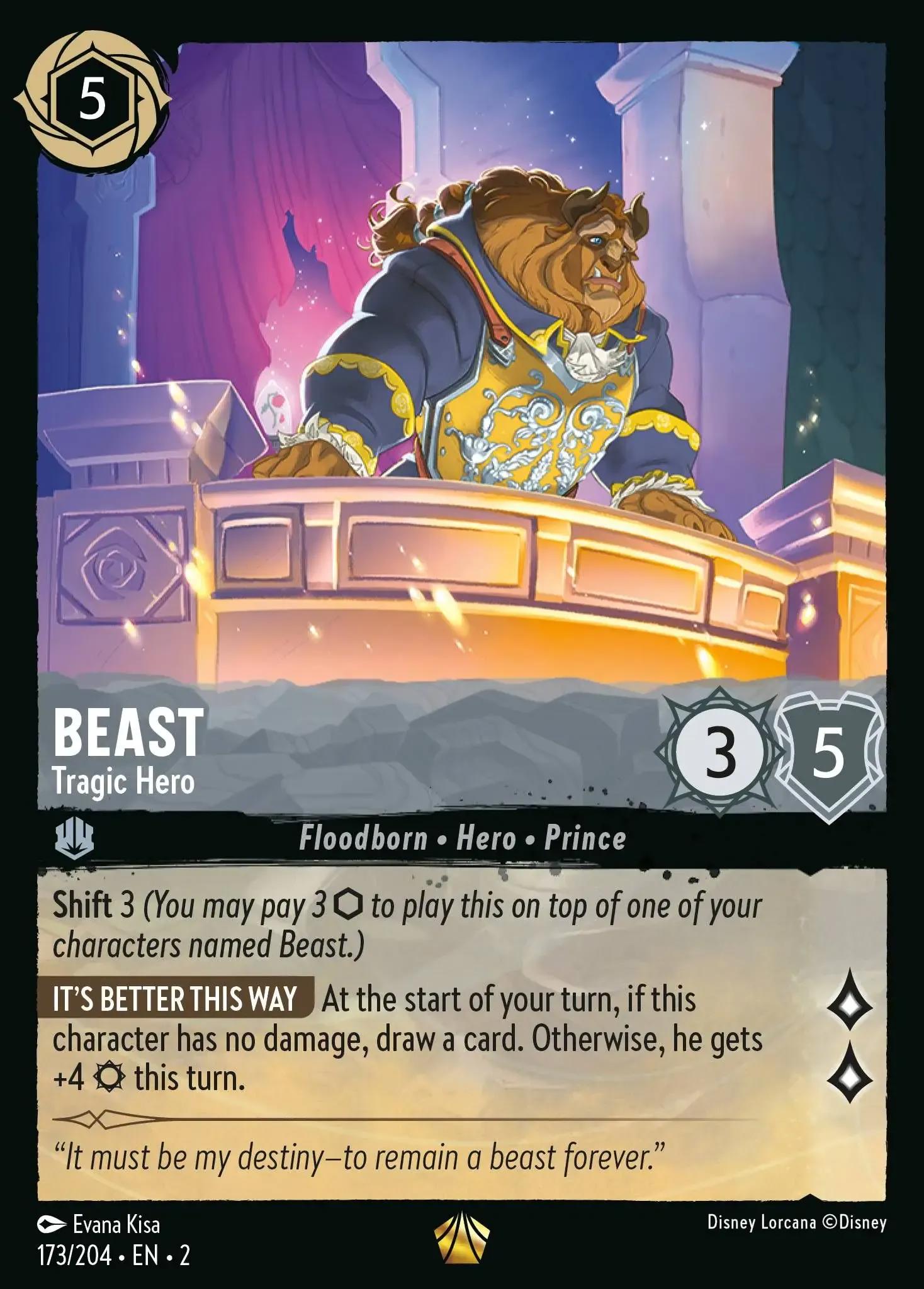 Beast - Tragic Hero Single: Disney Lorcana Rise of the Floodborn Einzelkarte