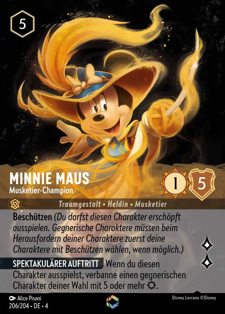 Minnie Mouse - Musketeer Champion (V.2) Single: Disney Lorcana Ursula's Return Einzelkarte