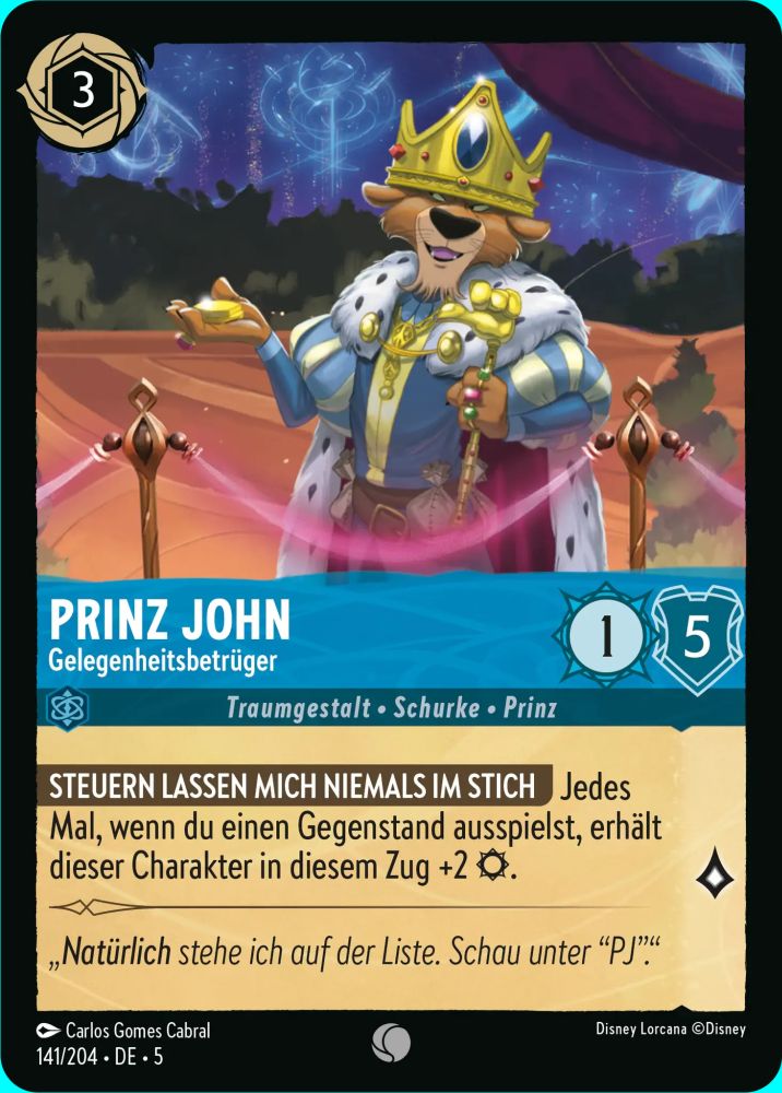 Prince John - Opportunistic Briber