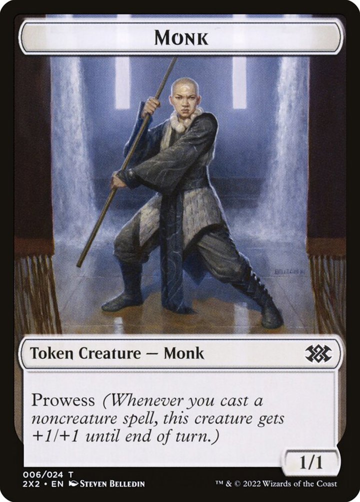 Monk Token (White 1/1 Prowess)