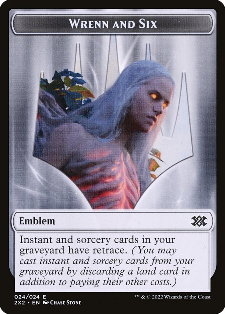 Monk Token (W 1/1 Prowess) // Wrenn and Six Emblem