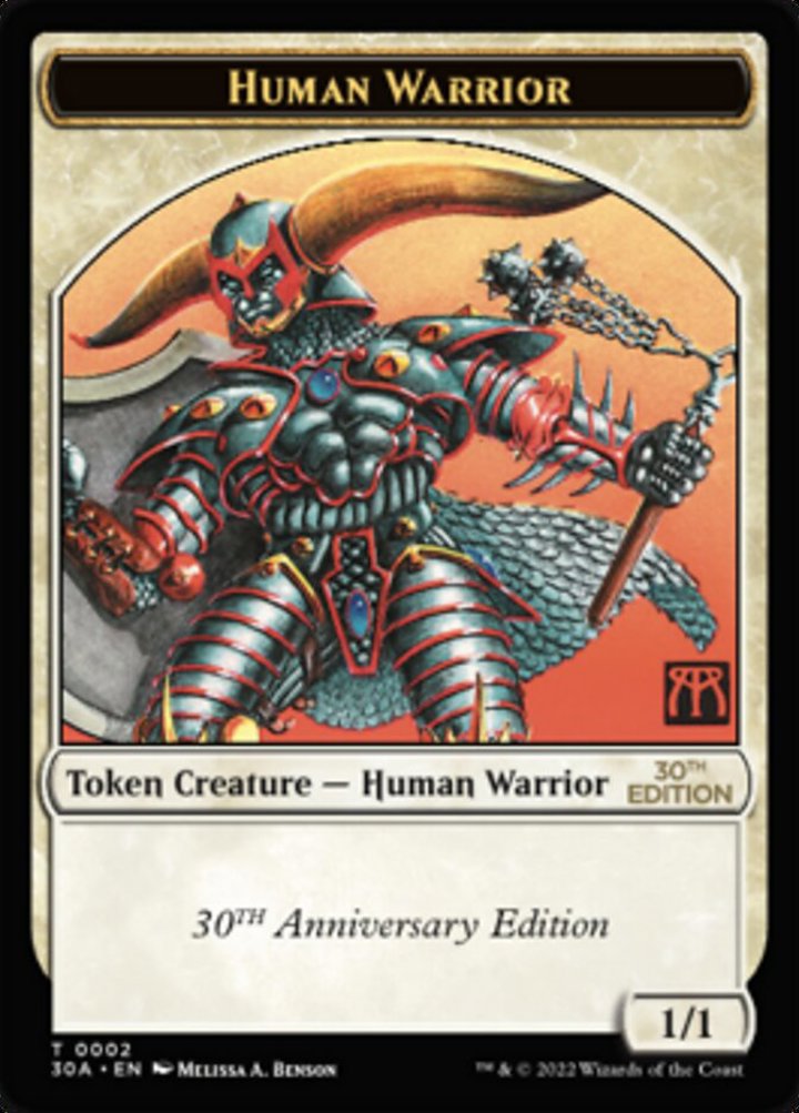 Human Warrior Token (White 1/1)