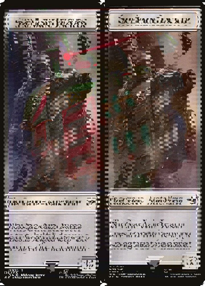 Space Marine Devastator Token (W 3/3) // Soldier Token (W 1/1)