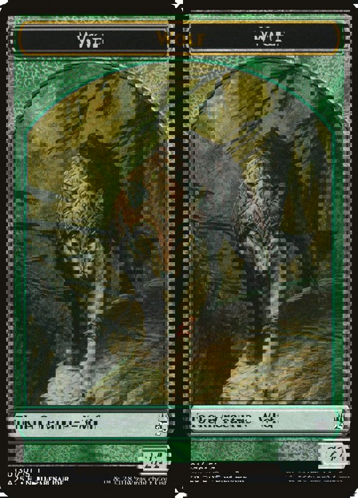 Wolf Token (Green 2/2)