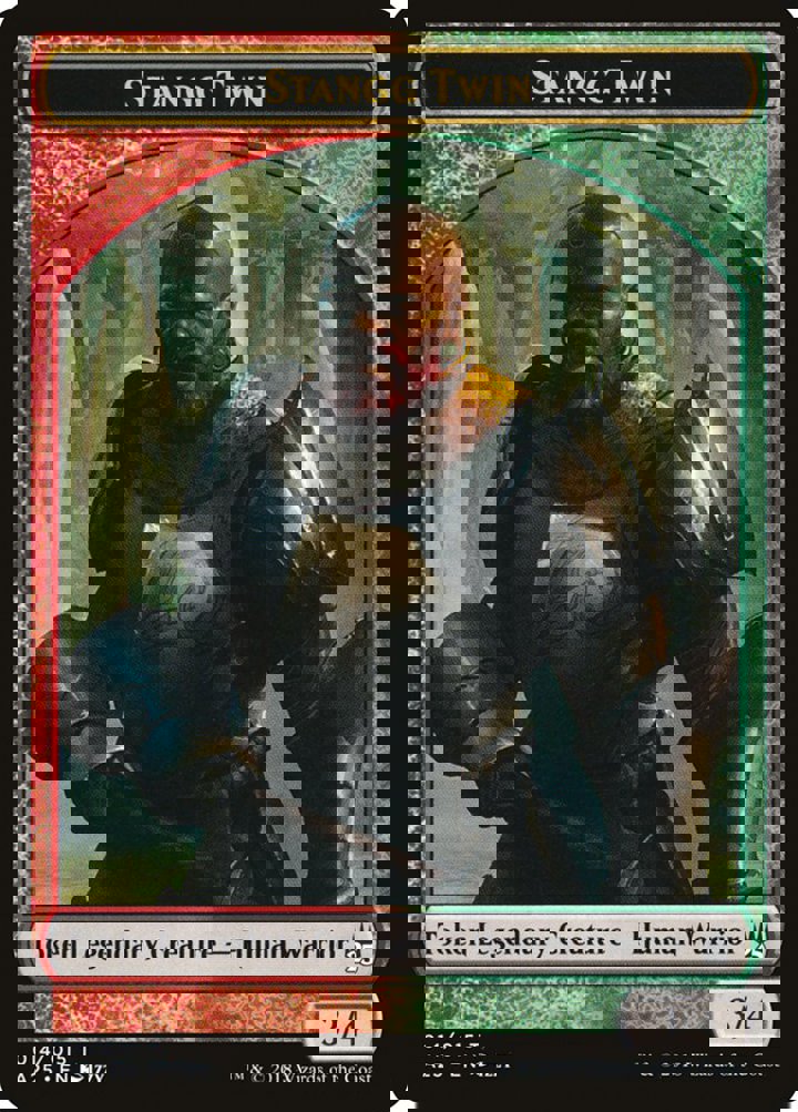 Stangg Twin Token (Red and Green 3/4)
