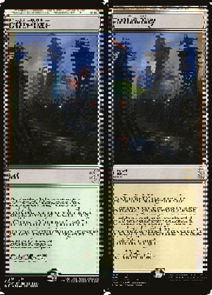Fortified Village Single: Magic: The Gathering Commander: Adventures in the Forgotten Realms Einzelkarte
