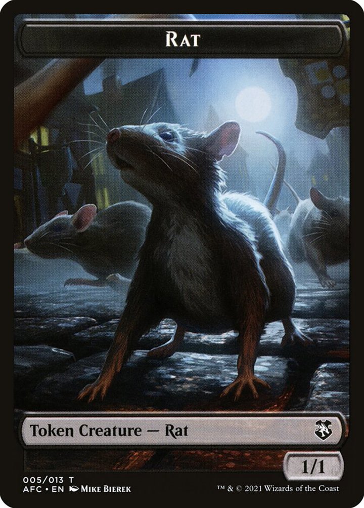 Rat Token (B 1/1) // Zombie Token (B 2/2)