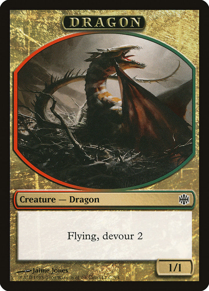 Dragon Token (Red and Green 1/1)
