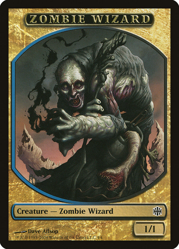 Zombie Wizard Token (Blue and Black 1/1)