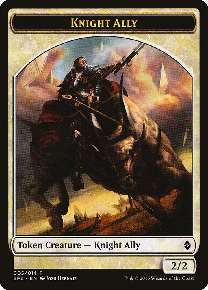 Knight Ally Token (White 2/2)