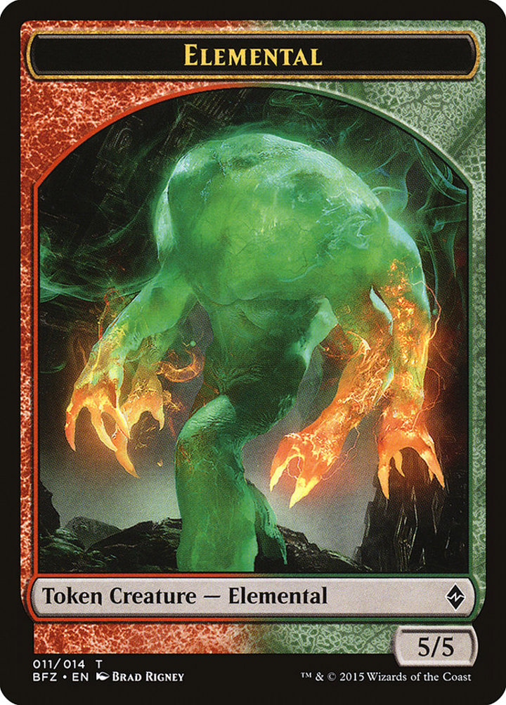 Elemental Token (Green and Red 5/5)