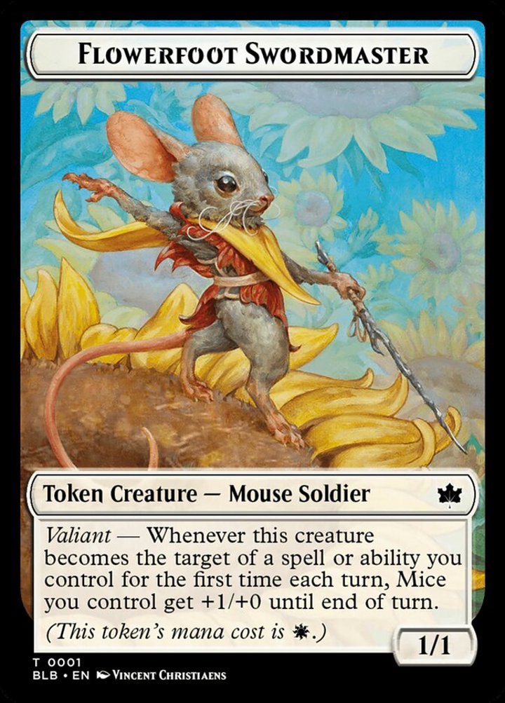 Flowerfoot Swordmaster Token (White 1/1)