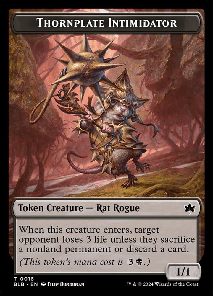 Thornplate Intimidator Token (Black 1/1)