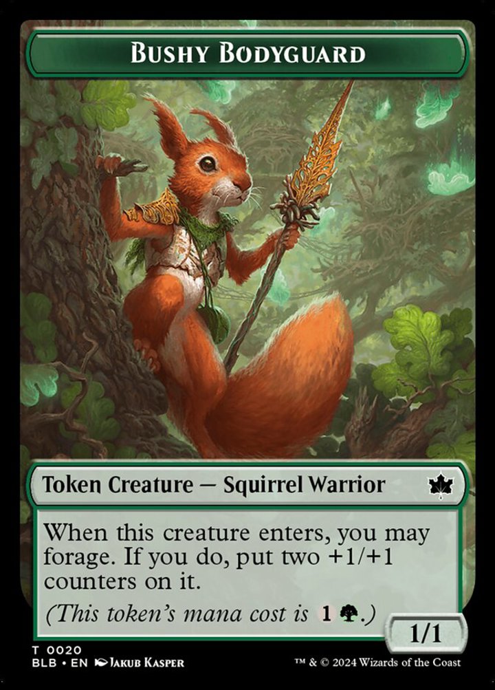 Bushy Bodyguard Token (Green 1/1)
