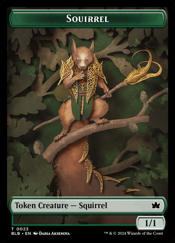 Squirrel Token (Green 1/1)