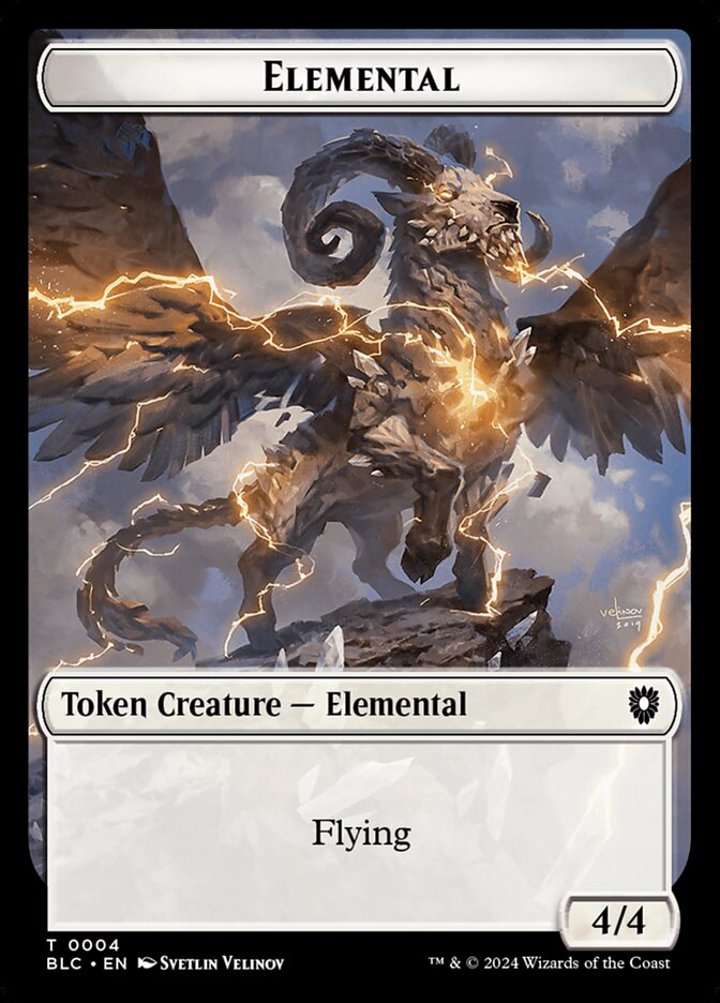 Elemental Token (W 4/4) // Shark Token (U 3/3)