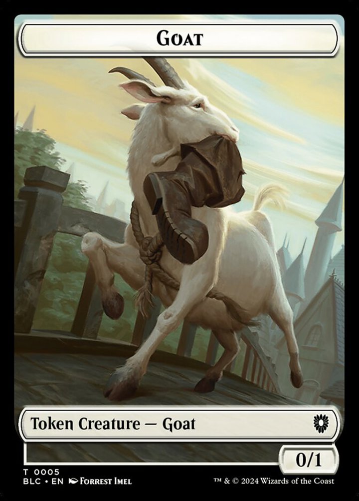 Goat Token (W 0/1) // Wolf Token (G 2/2)